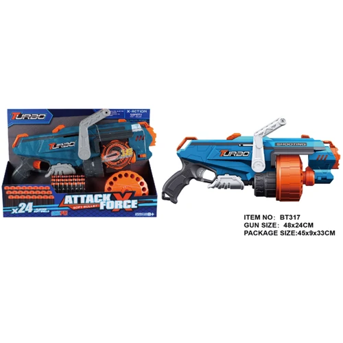 Игрушечный пулемет Turbо механический с барабаном (ВТ317): Производитель Turbо