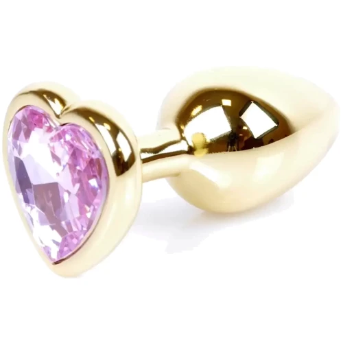 Анальная пробка Boss Series - Jewellery Gold Heart PLUG Rose S (BS6400036)