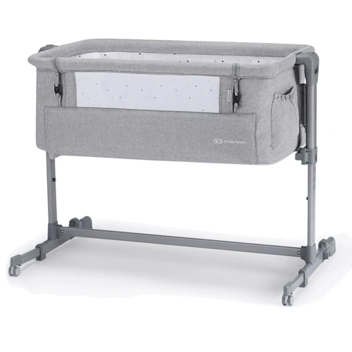 Приставні ліжечко-колиска Kinderkraft Neste Up Grey Light Melange (KKLNESTGRY000N)