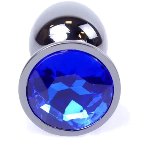 Анальная пробка BOSS of TOYS Boss Series - Jewellery Dark Silver PLUG Dark Blue S (BS6400032)