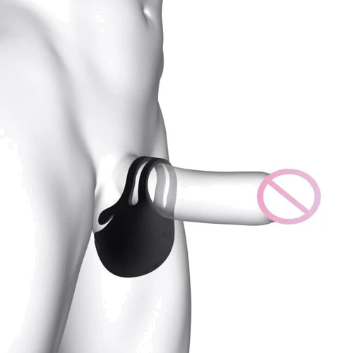 Эрекционное кольцо с вибрацией и стимуляцией мошонки Dorcel FUN BAG, перезаряжаемое