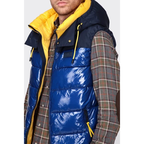 Жилет CMP Man Vest Fix Hood Cobalto 30K2807-N928 48 синій утеплений: Фасон Стьобаний