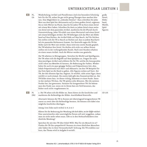 Menschen A2.1: Lehrerhandbuch: Производитель Hueber