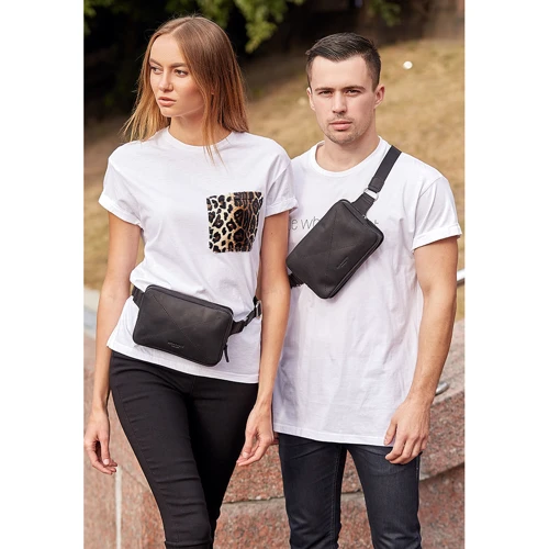 Поясна сумка Dropbag Mini BlankNote чорна (BN-BAG-6-g-kr): Стать унісекс