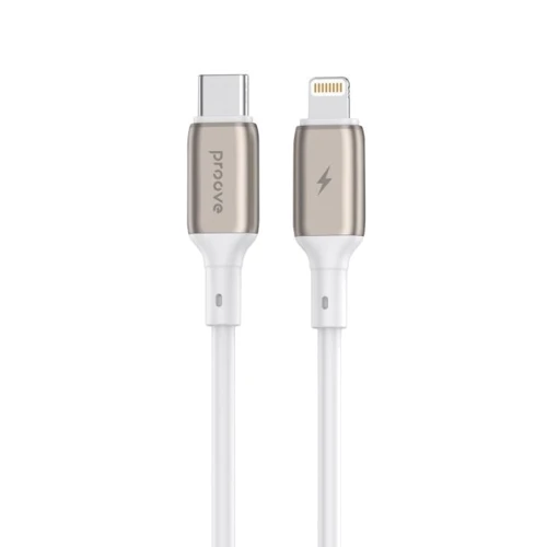 Кабель Proove Cable USB-C to Lightning Flex Metal 27W 1m White (CCFM27002102)