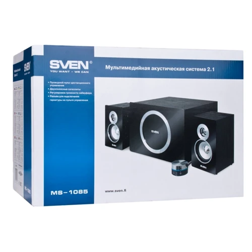 Акустична система SVEN MS-1085 black: Матеріал корпусу дерево (MDF)