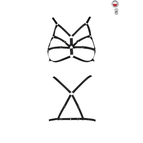 Бюстгальтер-стрепы ARMANDA BRA black L/XL - Passion Exclusive