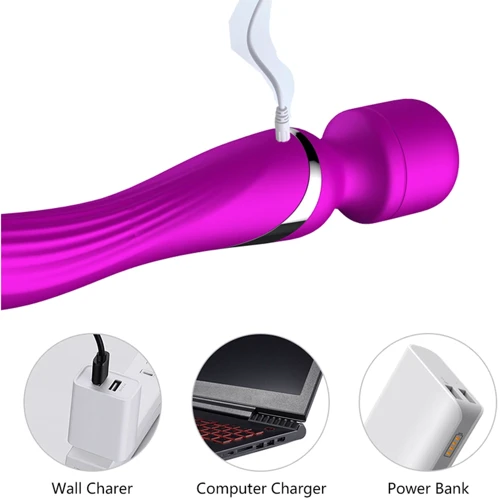 Универсальный вибромассажер Foxshow Silicone Dual Massager Purple