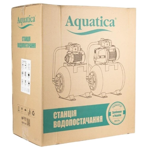 Насосная станция Aquatica 0.75кВт Hmax 46м Qmax 50л/мин 24л: Емкость гидроаккумулятора, л 24