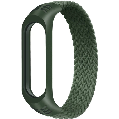 Ремінець Fashion Braided Solo Loop (S) Green for Xiaomi Mi Smart Band 3/4/5/6: Тип ремінець