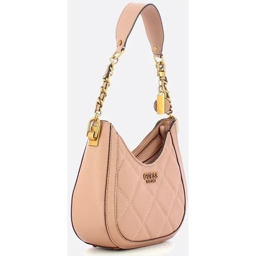 Женская сумка хобо GUESS ABEY SMALL HOBO бежево-розовая (HWQB8558010-RWO): Пол Женский