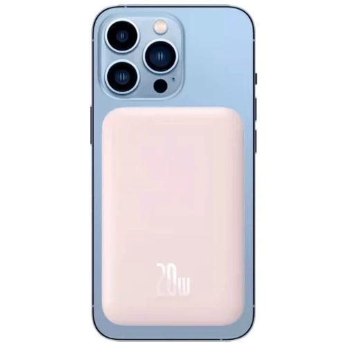 Внешний аккумулятор Baseus Power Bank 6000mAh Magnetic Wireless 20W Pink (PPCX020004) фото 9