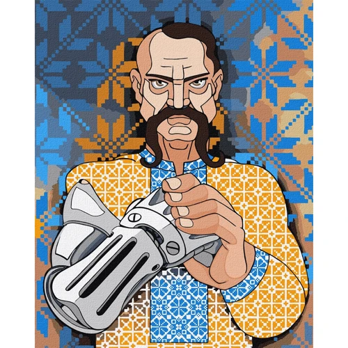 Картина по номерам Идейка Украинский киборг ©mosyakart 40х50 см (KHO2594)