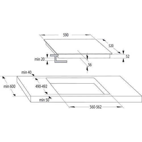 Варильна поверхня Gorenje ISC646BSC: Індукційних конфорок 4