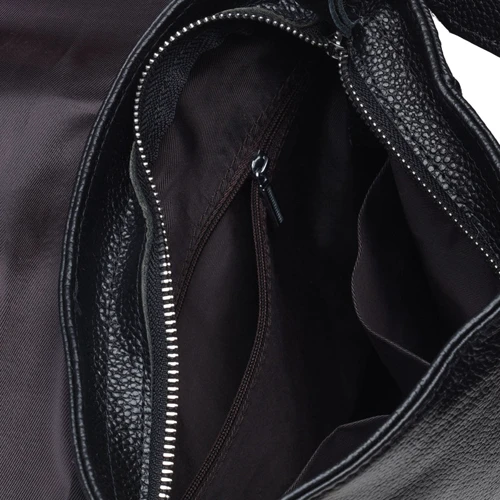 Мужская сумка планшет Borsa Leather черная (k19137-black): Материал Натуральная кожа