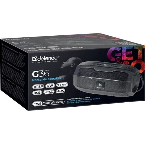 Акустика Defender G36 5W Black (65036): Частотный диапазон 85-20000