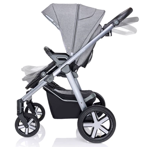 Универсальная коляска 2в1 Baby Design Husky NR 07 GRAY: Материал колес резина (надувные)