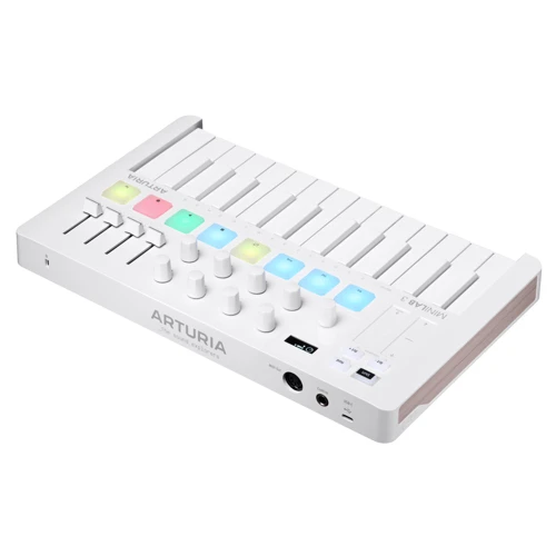 MIDI-клавиатура Arturia MiniLab 3 Alpine White + Arturia Analog Lab V: Размер клавиш Полноразмерные