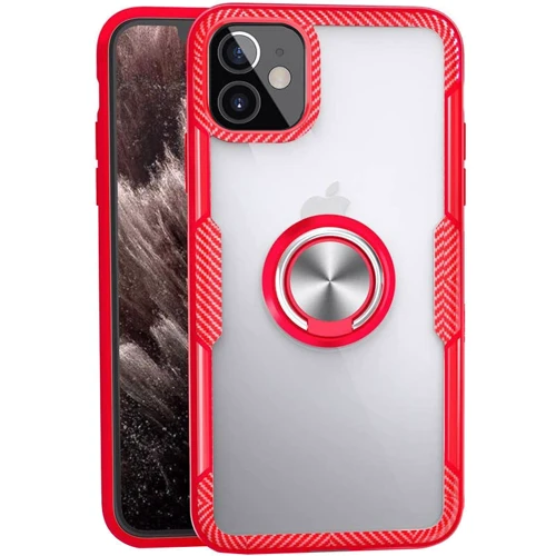 

Tpu Case Tpu Pc Deen CrystalRing Clear/Red for iPhone 12 mini