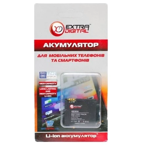 Аккумулятор ExtraDigital 600mAh (DV00DV6062) for LG KE850: Совместимость с брендом LG