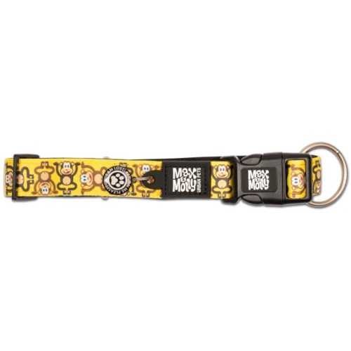 Нашийник для собак Max & Molly Urban Pets Smart ID Collar - Monkey Maniac/XS 22-35 см (4894512050570): Ширина 1.0 см