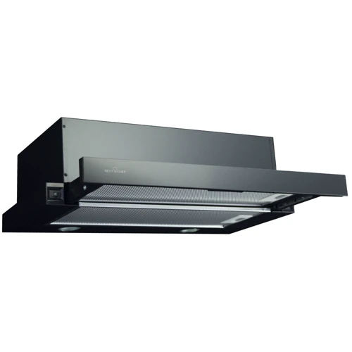 Вытяжка Best Chef Simple 600 Black 60 (OCORM60L4T.S3.MC.SB_BST): Материал корпуса нержавеющая сталь/стекло