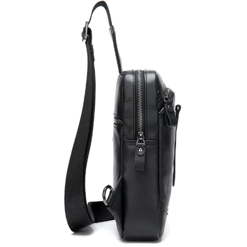 Мужская сумка-слинг Buffalo Bags черная (SHIM8037A-black): Пол Мужской