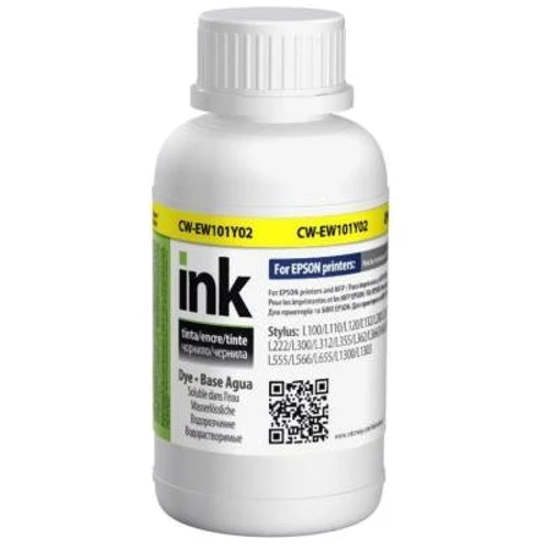 Чернила ColorWay Epson L-100/200, 200 мл Yellow (CW-EW101Y02): Цвет Yellow