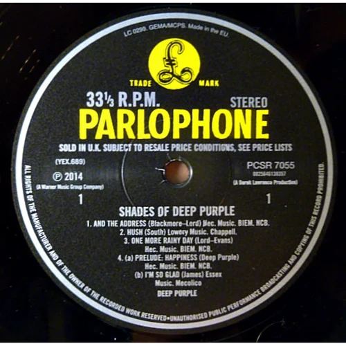 LP I-DI Deep Purple: Shades Of Deep Purple (LP0074) фото 2