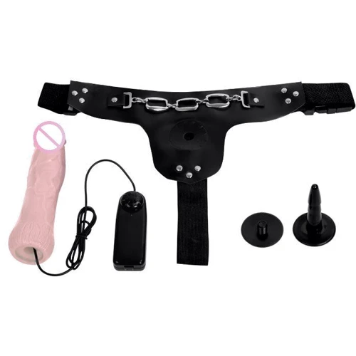 Страпон с вибрацией LYBAILE Baile Jessica Belt Strap On Flesh