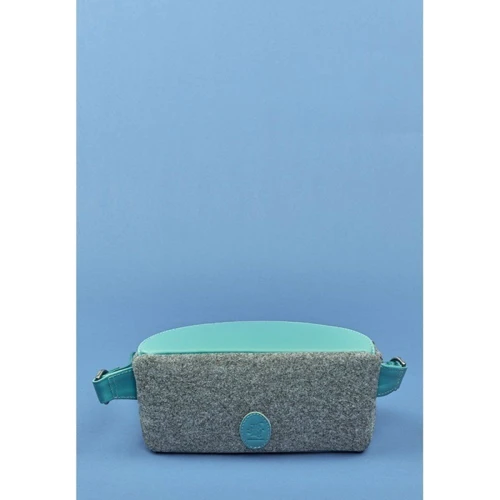 Сумка поясна BlankNote Spirit фетр сірий + бірюзова шкіра тиффани (BN-BAG-15-felt-tiffany): Країна виробник Україна