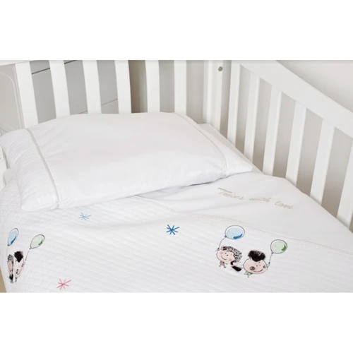 Комплект постільної білизни Twins Dolce Summer day з вишивкою білий (3062-TD-100-01)