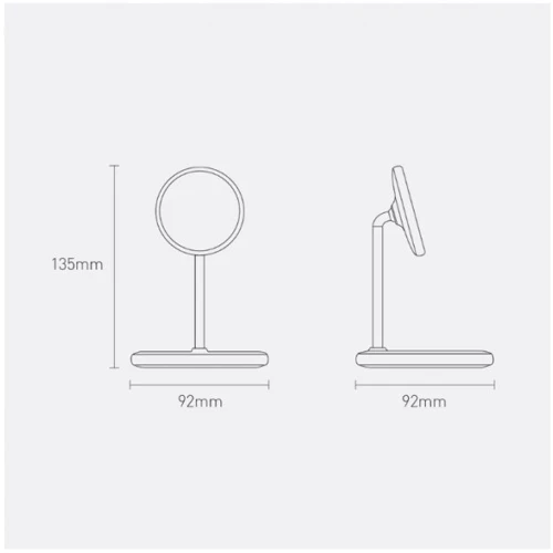 Зарядний пристрій Baseus Wireless Charger Stand MagSafe Swan Black (WXSW-01) for iPhone 16 I 15 I 14 I 13 I 12 series фото 11