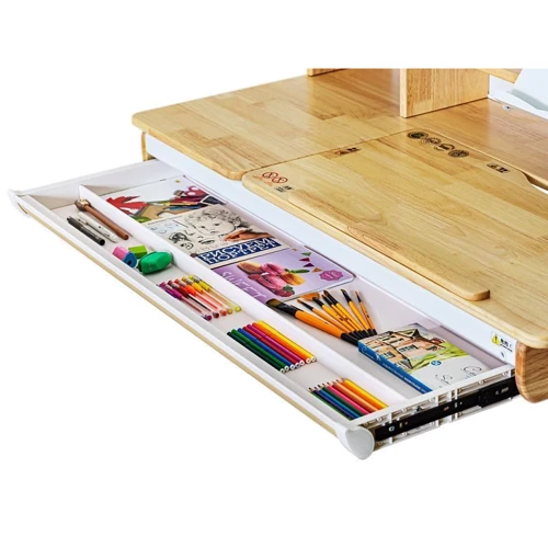 Комплект (L) Mealux Cтол Timberdesk Wood L+Тумба BD-920-2 PN + Крісло Onyx Duo G (BD-690 L+ box BD 920-2 PN+Y-115 G)