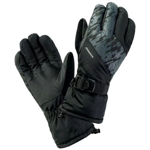 Мужские горнолыжные перчатки Hi-Tec Elime (ELIME-BLACK/GRAY PRINT) L-XL черные