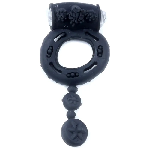 Ерекційне вібро кільце BOSS Vibrating Cock Ring with balls Black, BS6700044: Виробник BOSS of TOYS