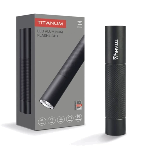 Фонарь туристический TITANUM 300Lm 5000K Blac (TLF-T14B): Максимальное время работы, ч 58