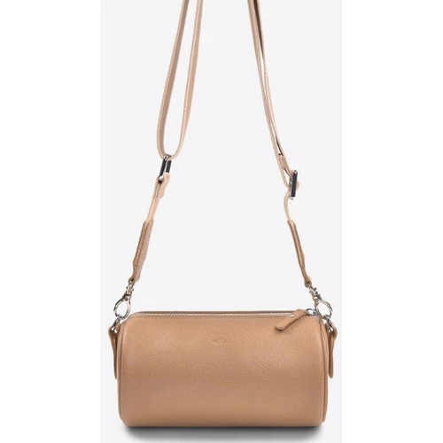 Женская сумка бочонок The Wings Cylinder карамель (TW-Cilindr-dark-beige-flo): Фактура Матовая, Зернистая