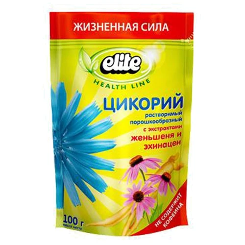 Напиток растворимый Elite Health Line Цикорий с женьшенем и эхинацеей 100 г (8718868141248)
