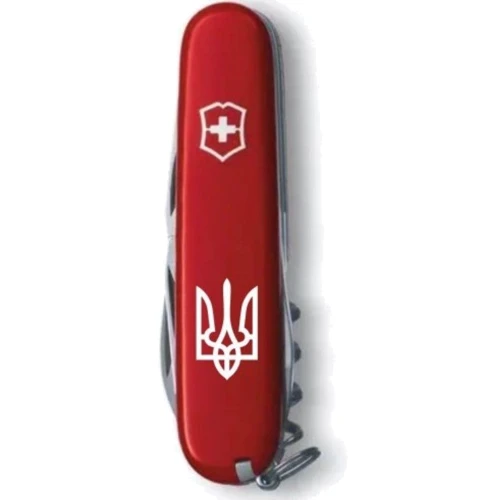 Мультитул Victorinox Climber Ukraine 91мм/14функцій/червоний /Трезубець білий (1.3703_T0010u): Кількість функцій 14