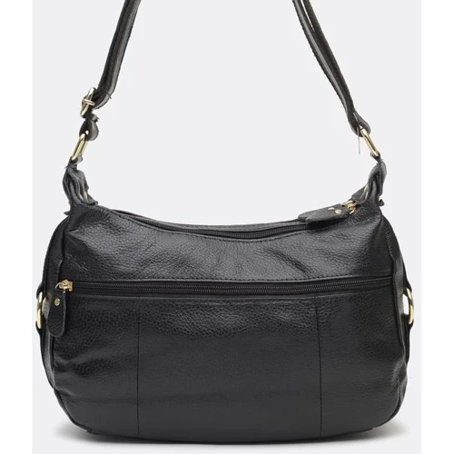 Женская сумка через плечо Borsa Leather черная (K1301-black): Страна производитель Тайвань