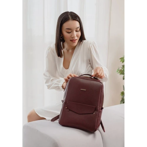 Женский рюкзак BlankNote Cooper марсала (BN-BAG-19-marsala): Застежка Молния