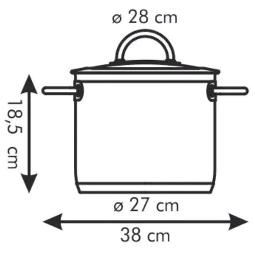 Кастрюля Tescoma Vision 28 см 11 л (779028): Диаметр, см 28
