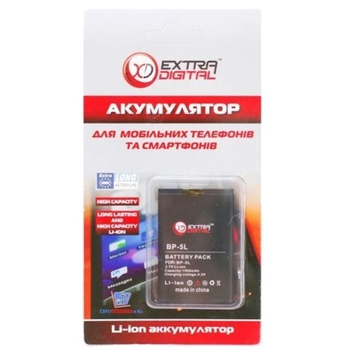 Аккумулятор ExtraDigital 1500mAh Nokia BP-5L: Совместимость с брендом Nokia