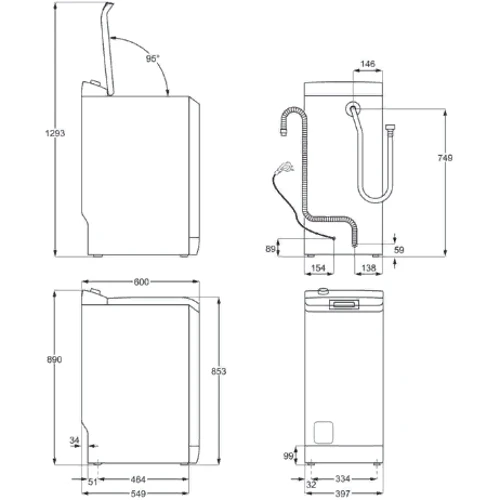Стиральная машина Electrolux EWT11262ILW: Тип загрузки вертикальная