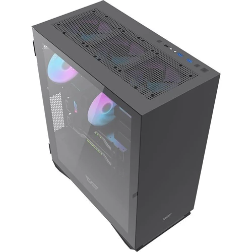Корпус DarkFlash DLX22 Neo Black: Материал передней панели металл