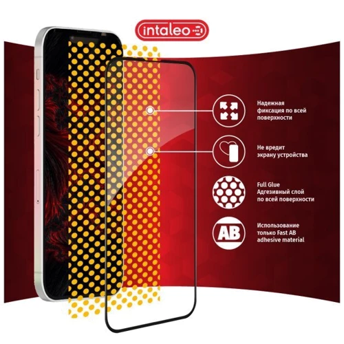 Защитное стекло для iPhone Intaleo Tempered Glass Full Glue ESD Black for iPhone 14 / 13 / 13 Pro фото 5