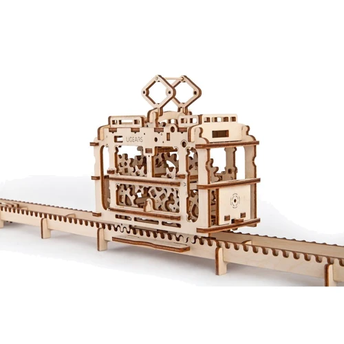 Механічний 3D пазл UGEARS "Трамвай з рейками" (70008)