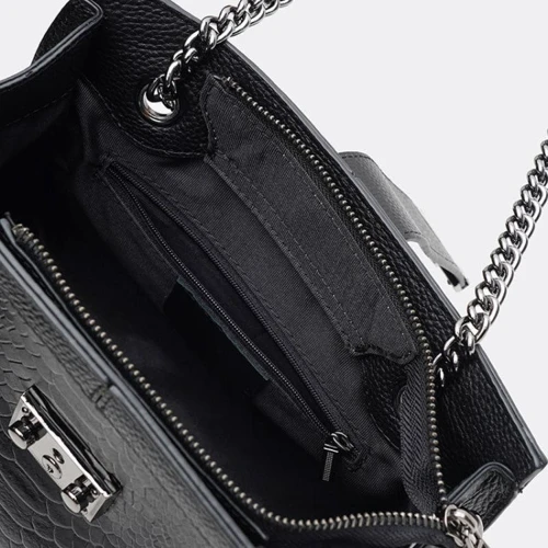Женская сумка через плечо Ricco Grande черная (K1599-black): Тип ручки Плечевой ремень, На цепочке, С двумя ручками, Длинная ручка