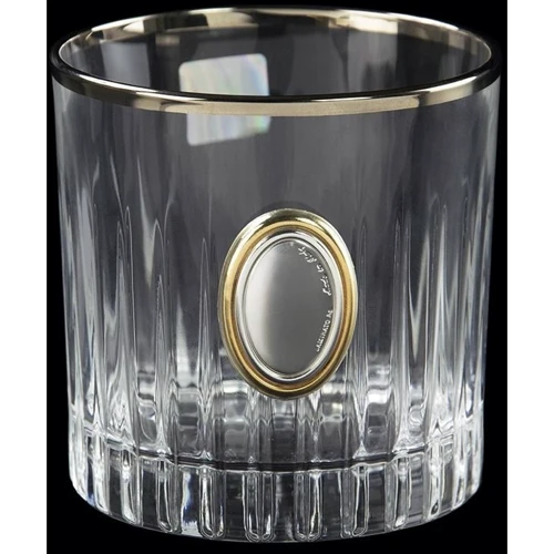 Набор для виски Boss Crystal Гармония Gold графин и 4 стакана, платина с золотыми овалами (BCR5OGPL) фото 2